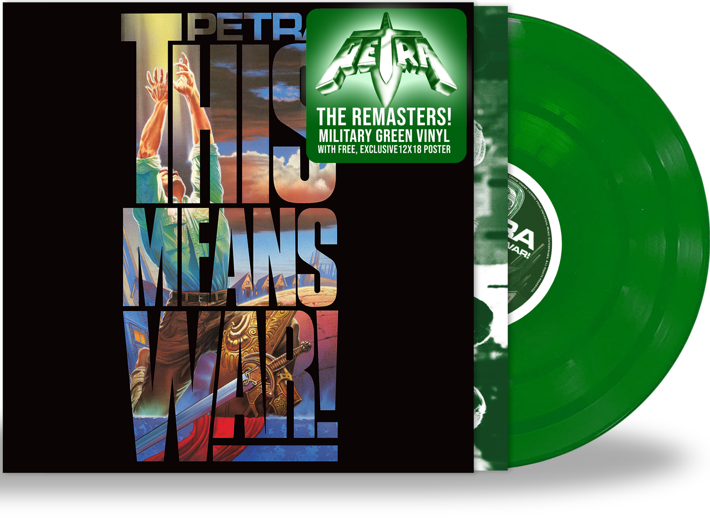 PETRA - THIS MEANS WAR (*New-Vinyl) MILITARY GREEN w/Poster, Girder Records, Limited Run
